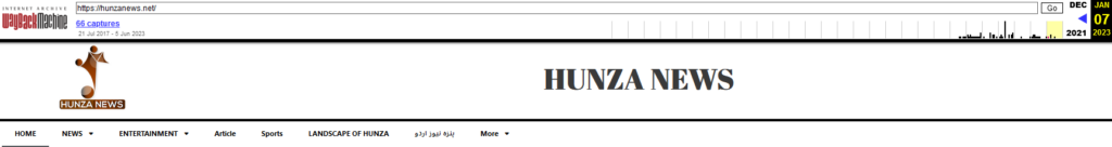 Şekil 4. Hunza News, uygulama indirme seçeneği olmadan yeniden tasarlandıktan sonra