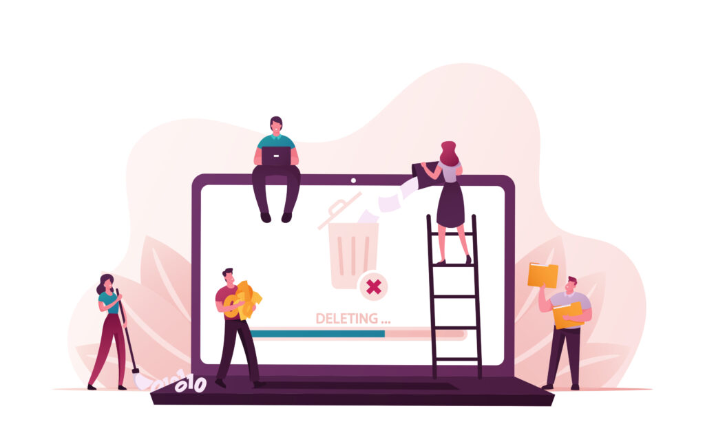 TinyPeopleDeletingInformationConceptMaleAndFemaleCharactersAround - antivirus.com.tr by ESET Yıllardır kullanmadığınız hareketsiz hesaplar mı var? Eğer öyleyse biraz dijital bahar temizliği yapmanız gerekebilir.