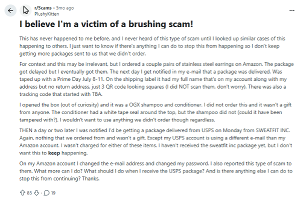 Hiç sipariş etmediğiniz bir paket aldınız mı? Bu, verilerinizin ele geçirildiğinin ve brushing dolandırıcılığı olabileceğinin bir işareti olabilir.