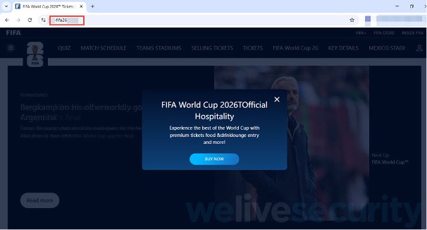 Picture1 - antivirus.com.tr by ESET Para ve kişisel verileri çalmak için resmî bilet ve ürün satışlarını taklit eden sahte FIFA Dünya Kupası temalı web sitelerine dikkat edin