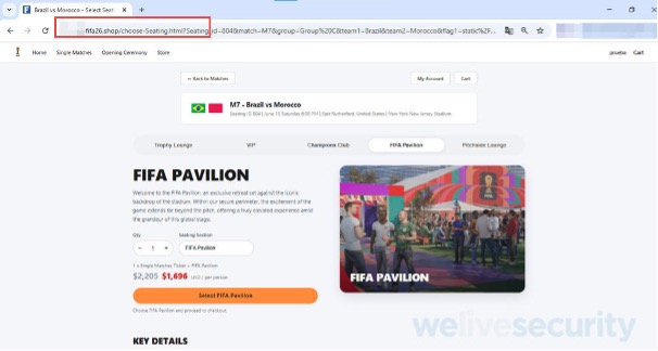 Picture11 - antivirus.com.tr by ESET Para ve kişisel verileri çalmak için resmî bilet ve ürün satışlarını taklit eden sahte FIFA Dünya Kupası temalı web sitelerine dikkat edin
