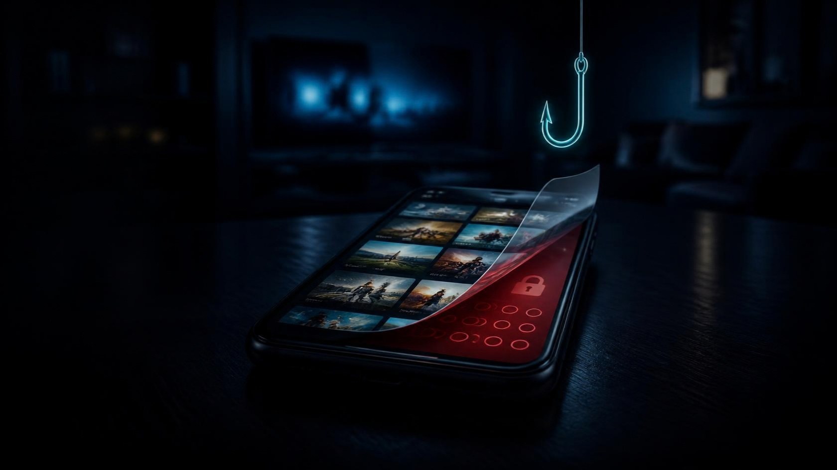 IPTV APK ile gelen sahte TV uygulaması ekranının altından çıkan banka PIN ekranı