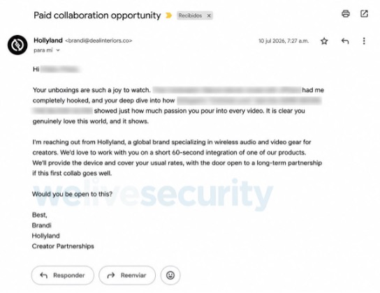 Picture1 - antivirus.com.tr YouTube kanalınız için kulağa inandırıcı gelen bir sponsorluk teklifi, Google hesabınızı ele geçirme girişiminde olabilir