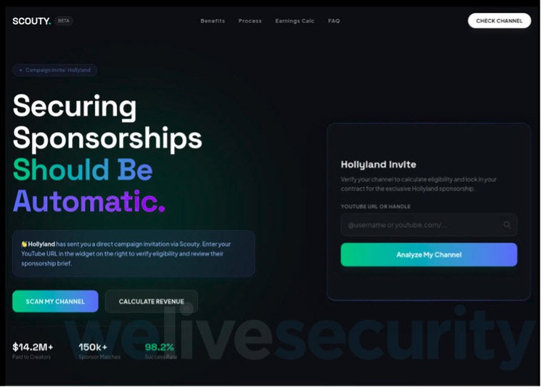 Picture3 - antivirus.com.tr YouTube kanalınız için kulağa inandırıcı gelen bir sponsorluk teklifi, Google hesabınızı ele geçirme girişiminde olabilir